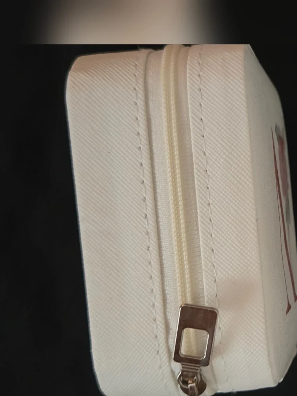 Classic Faux Leather  Jewelry Box Organizer Case With Zipper Closure